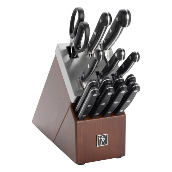 Henckels Classic Precision 15-pc Self-Sharpening Knife Block Set, Brown