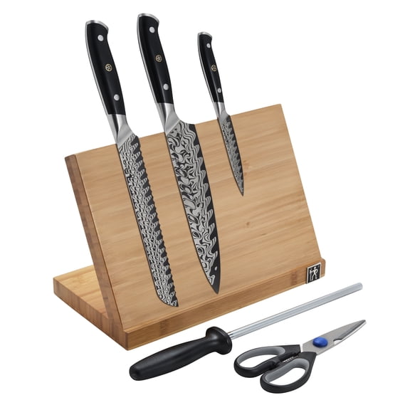 Henckels Compass Damascus 6-pc Magnetic Easel Knife Set