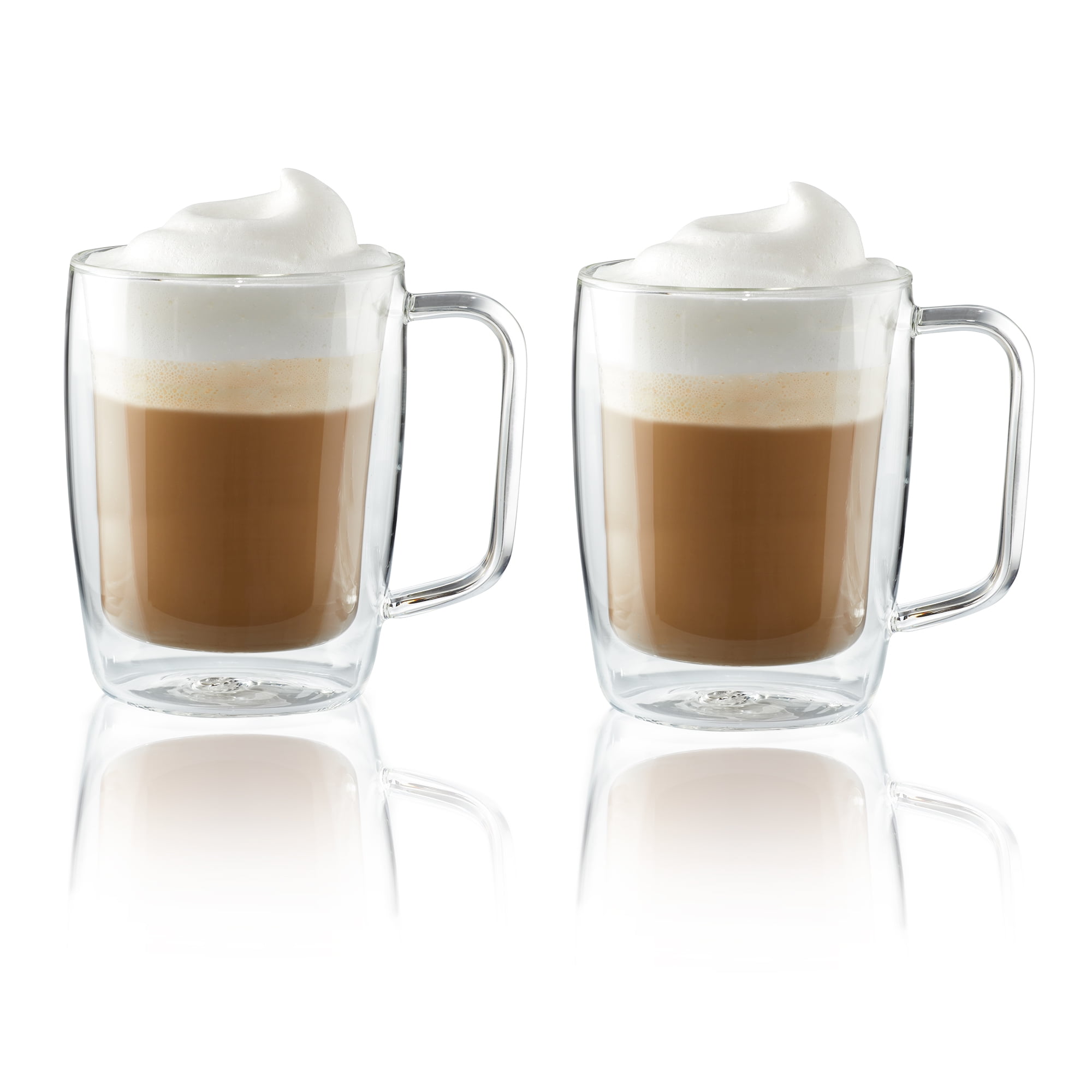 Henckels Double-Wall Clear Glass 11.8oz Latte Mug Set