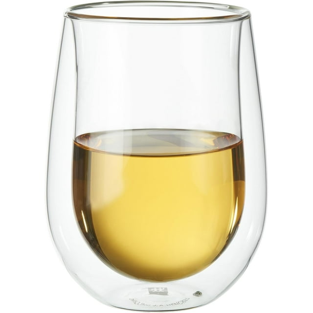 Henckels DoubleWall Stemless White Wine Glass Set, 10 Fl. Oz, 2Pc