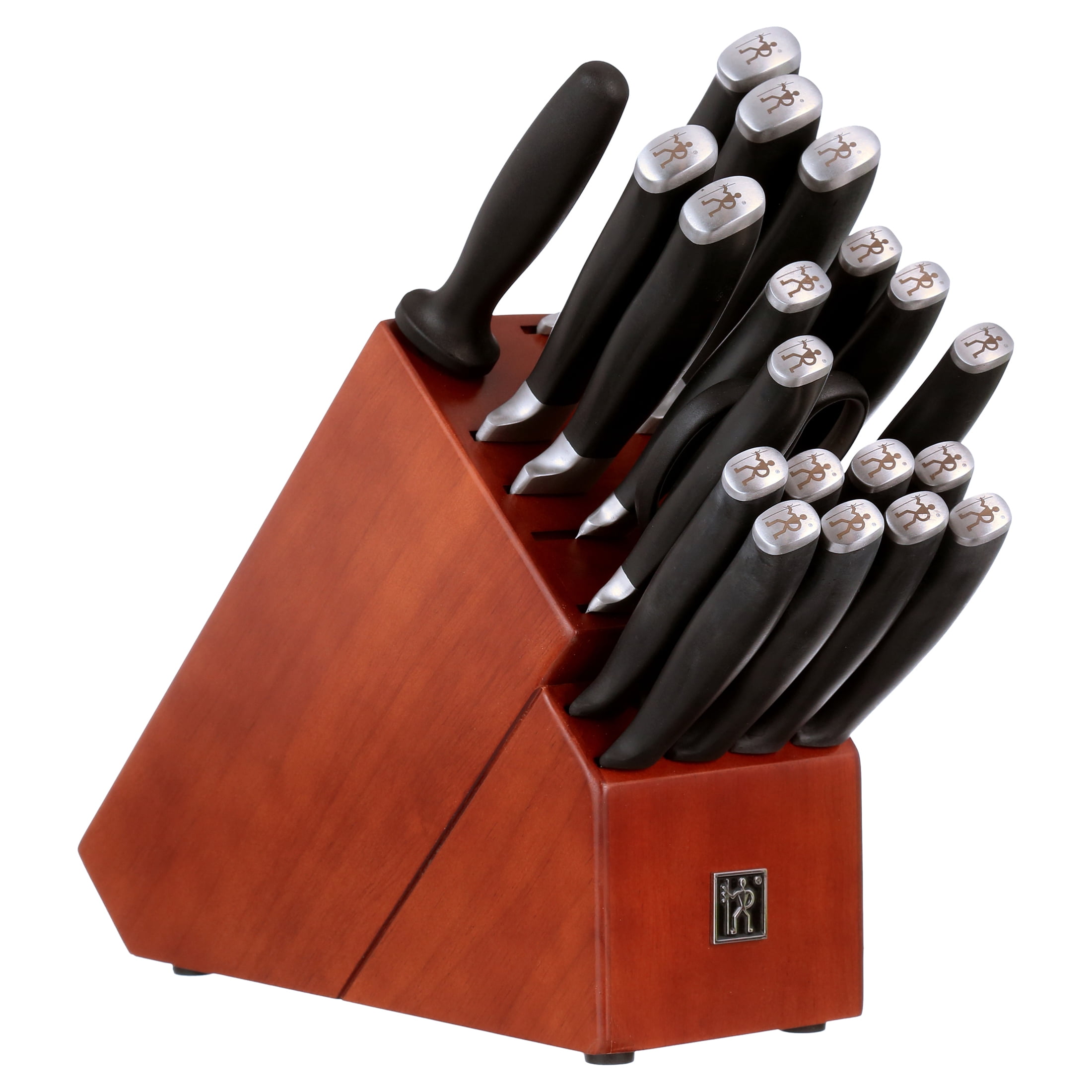 Henckels Elan 21-Piece Black and Brown Knife Block Set