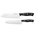 thumbnail interactive-video image 1 of Henckels Everpoint 2 PC Triple Rivet Stainless Steel Santoku Knife Set, 1 of 9