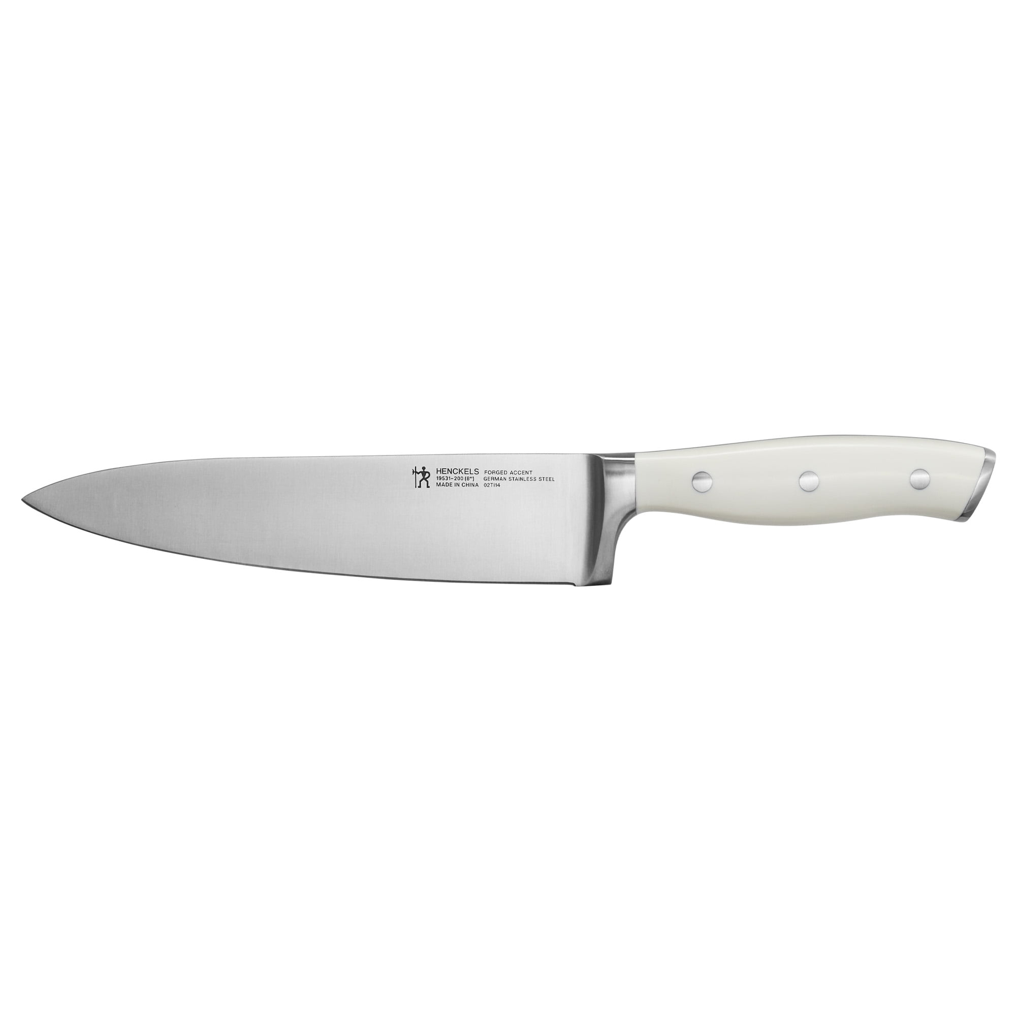 Henckels 8-inch White Handle Stainless Steel Chef's Knife