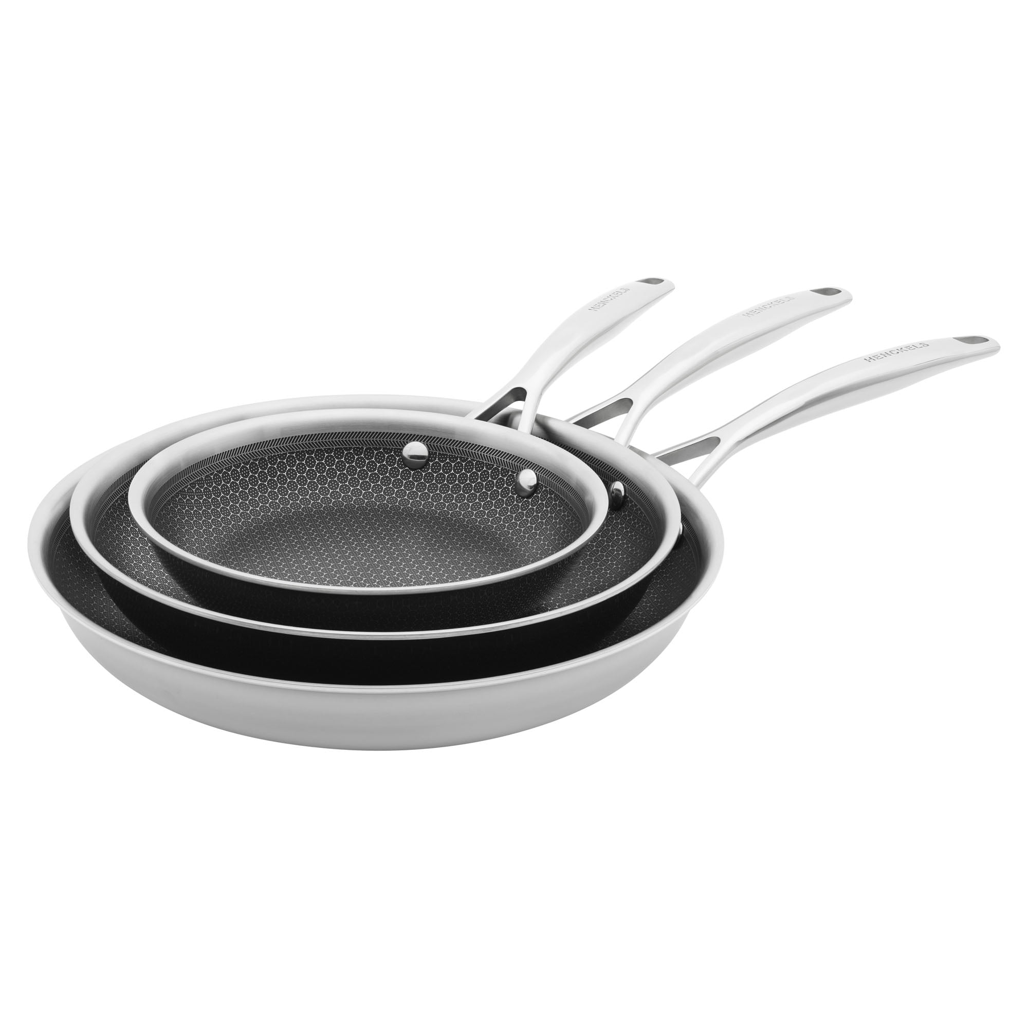 Henckels Hxagon Induction Nonstick Skillet Set Stainless Steel, 3