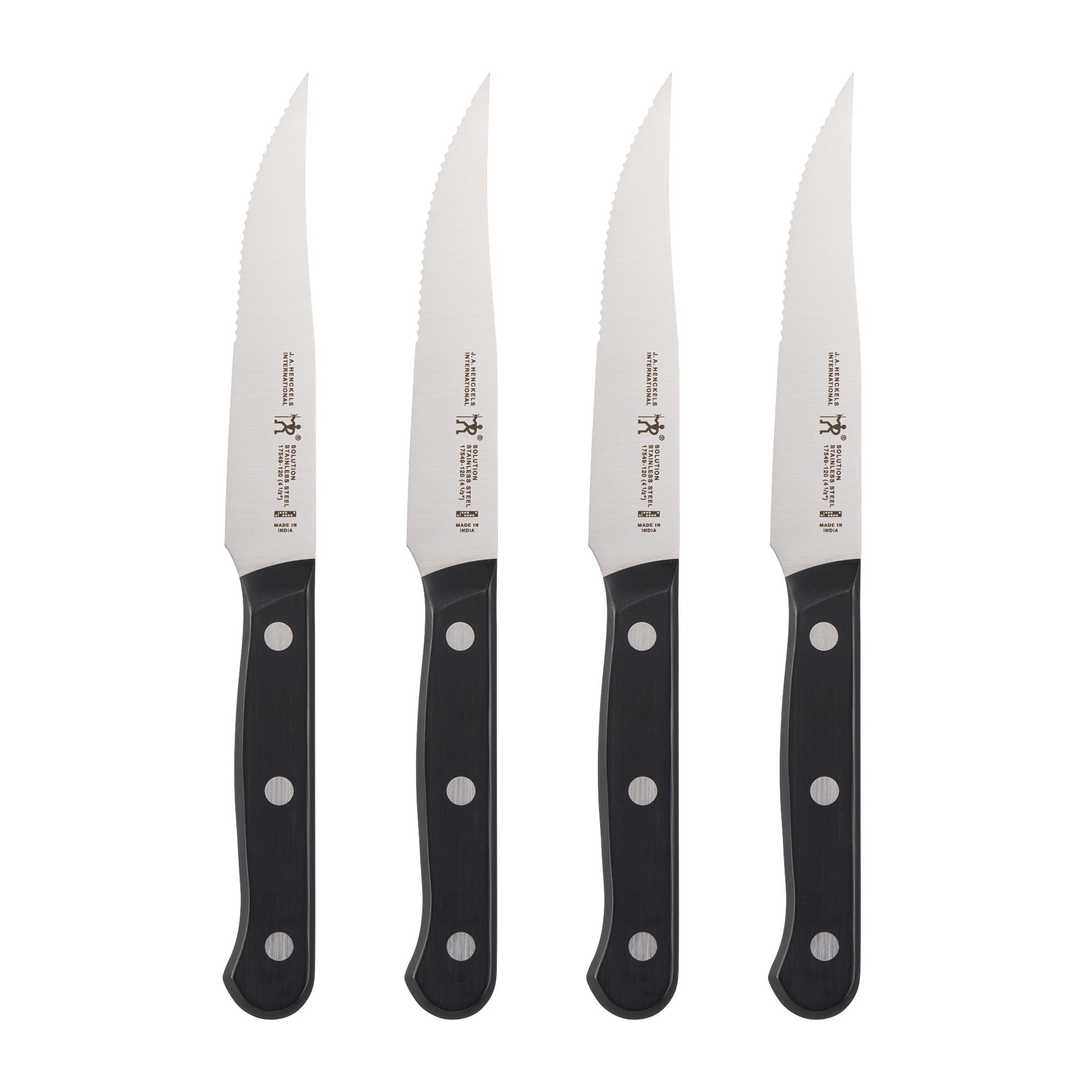 Zwilling J.A. Henckels Solution Steak Knife Set of 8, Black, Stainless  Steel - ShopStyle
