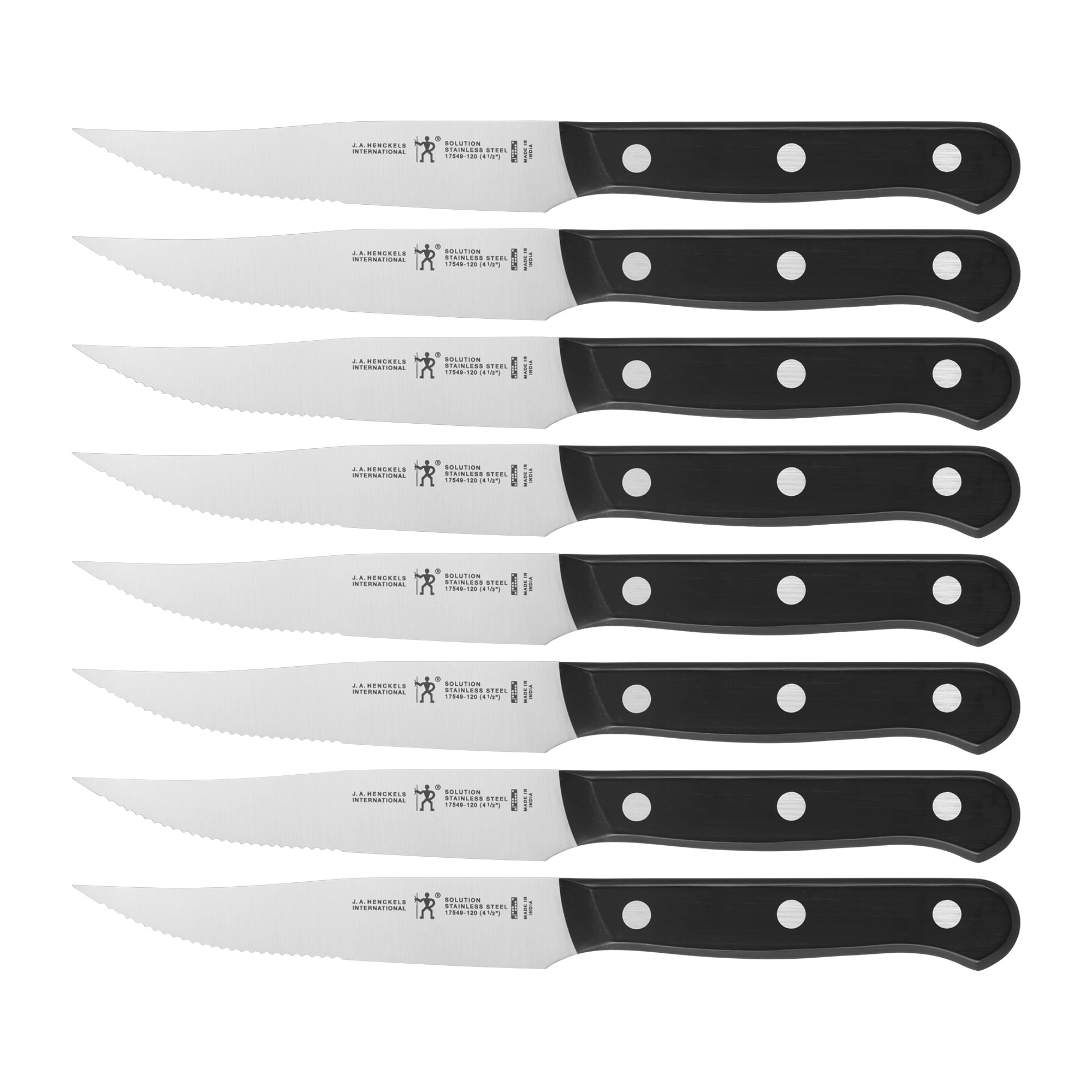 Henckels Forged Contour 8-Pc Steak Knife Set - Black