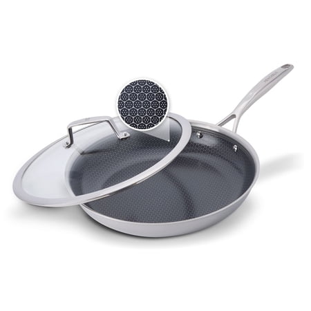 Henckels Paradigm Ceramic 10-inch Stainless Steel Dual Performance Fry Pan with Lid