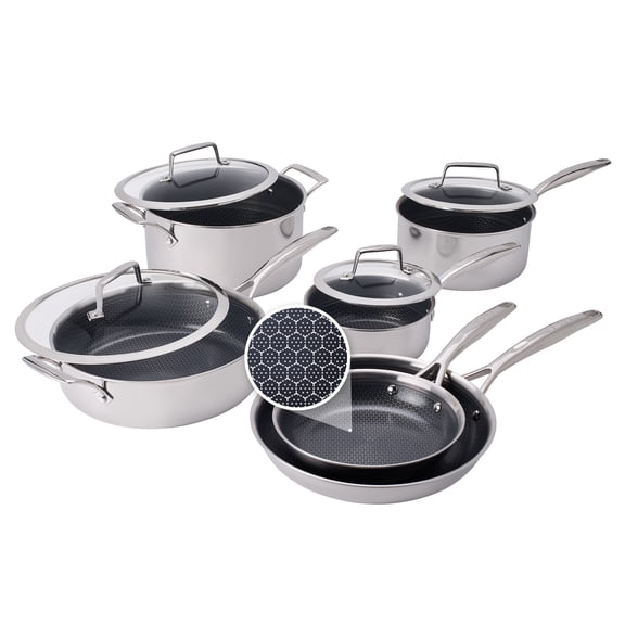 Henckels Paradigm Ceramic 10-pc Stainless Steel Dual Performance Cookware Set