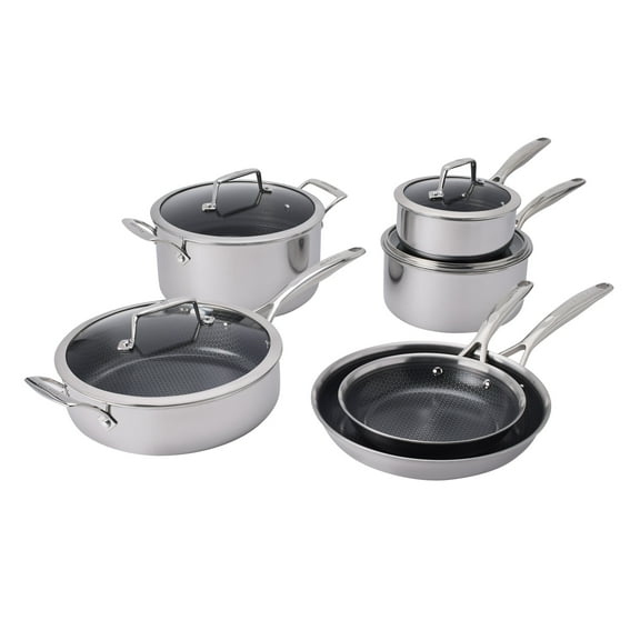 Henckels Paradigm Ceramic 10-pc Stainless Steel Dual Performance Cookware Set