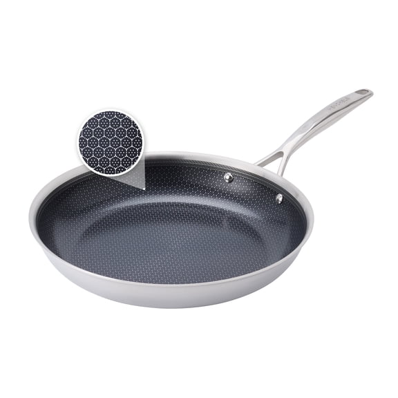 Henckels Paradigm Ceramic 12-inch Stainless Steel Dual Performance Wok with Lid