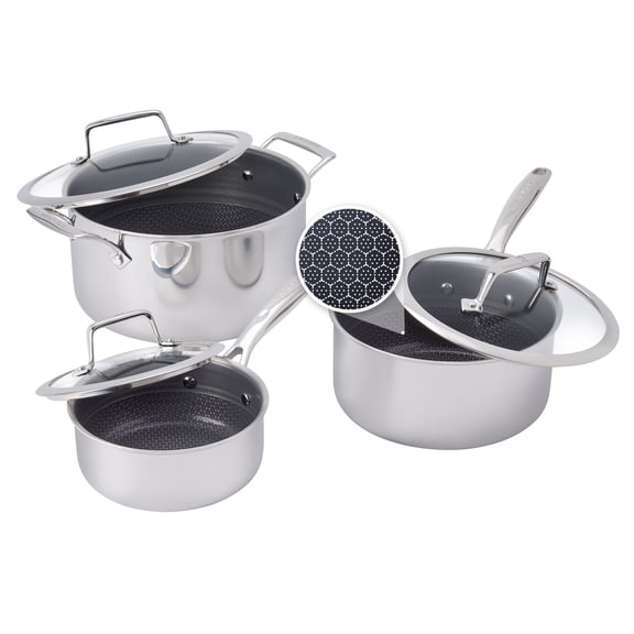 Henckels Paradigm Ceramic 6-pc Stainless Steel Dual Performance Pot Set
