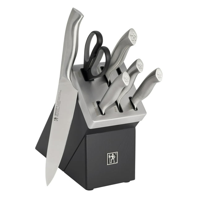 Henckels Silver Essentials 7 Piece Self-Sharpening Knife Block Set