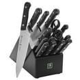 thumbnail image 1 of Henckels Solution 16-pc Self-Sharpening Knife Block Set - Black, 1 of 8
