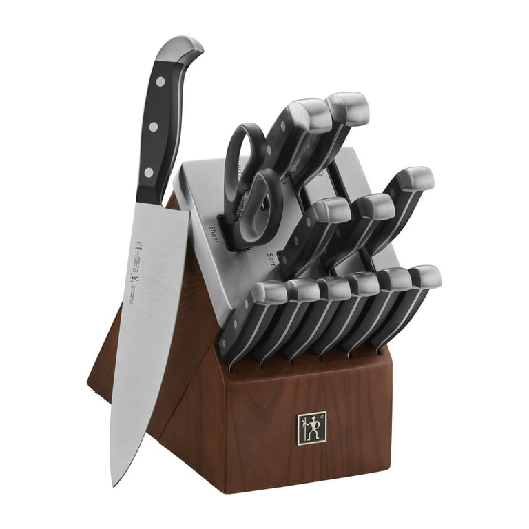 HENCKELS Modernist Razor-Sharp 14-Piece Self-Sharpening Knife Set, Chef  Knife, Paring Knife, Bread Knife, Steak Knife, German Engineered Informed  by