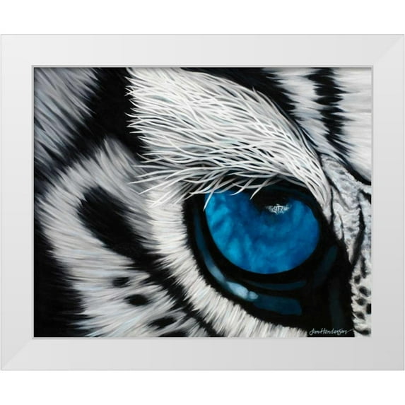 Henderson, Jan 14x12 White Modern Wood Framed Museum Art Print Titled - Tiger Eye