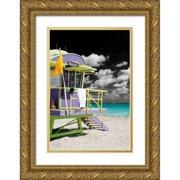 Henderson, Scott 23x32 Gold Ornate Wood Framed with Double Matting Museum Art Print Titled - A Day at the Office 2