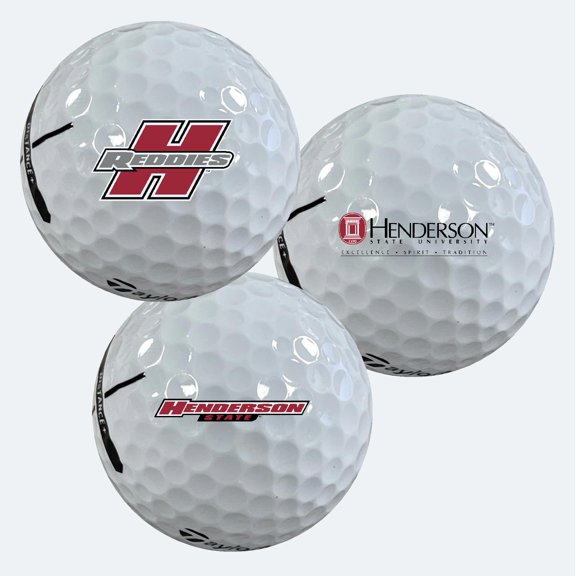 Henderson State Reddies Logo Edition Taylormade Distance+ Golf Balls 12-Pack (Dozen)