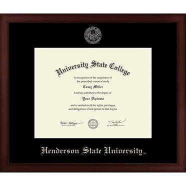 Henderson State University Diploma Frame, Document Size 11" x 8.5"