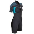 thumbnail image 1 of Henderson Thermoprene PRO 3mm womens front zip wetsuit 16 Black/aqua, 1 of 5