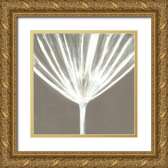Hendick, Cathy 12x12 Gold Ornate Wood Framed with Double Matting Museum Art Print Titled - White Bloom I