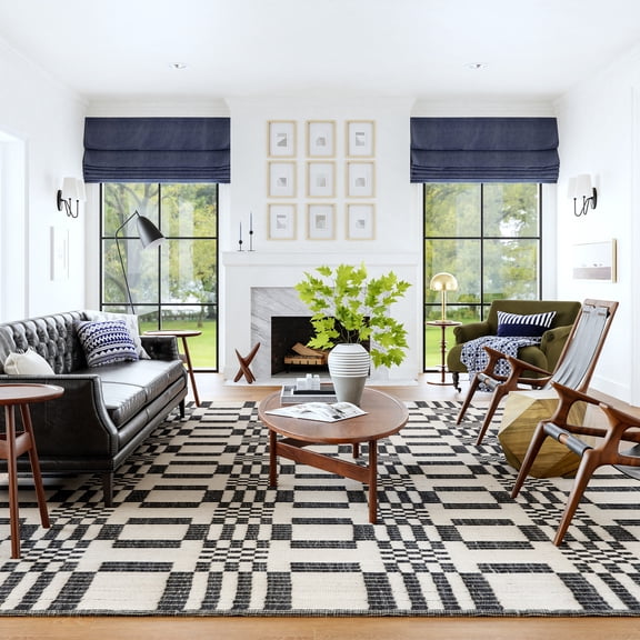Hendo Geometric Area Rug, 7' 6" x 9' 6", Hendo Grey
