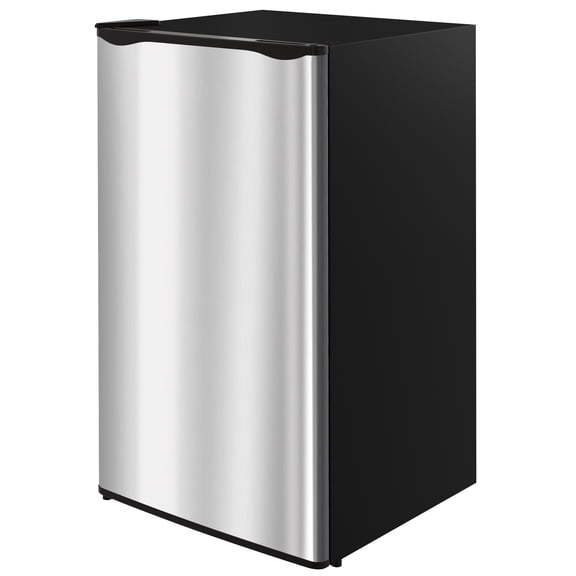 Hendoct Silver 3.2 Cu.Ft Mini Fridge with 0.35 Cu.Ft Freezer, Quiet 39dB Reversible Door Compact Refrigerator for Dorm RV Apartment