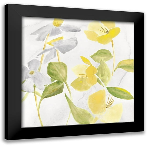 Hendrick, Cathy 12x12 Black Modern Framed Museum Art Print Titled - Light Bouquet I