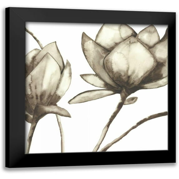 Hendrick, Cathy 15x15 Black Modern Framed Museum Art Print Titled - Magnolia II
