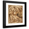thumbnail image 1 of Hendrick Goltzius 19x24 Black Modern Framed Museum Art Print Titled - Venus and Mars Surprised by Vulcan (1585), 1 of 5