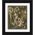 thumbnail image 1 of Hendrick Goltzius 20x24 Black Ornate Framed Double Matted Museum Art Print Titled: Hercules Slaying Cacus (1588), 1 of 5