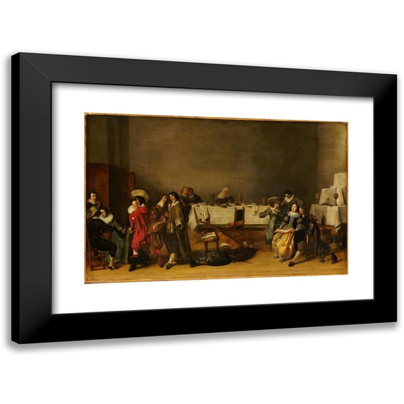 Hendrick Pot 14x11 Black Modern Framed Museum Art Print Titled - A Merry Company