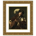 thumbnail image 1 of Hendrick Ter Brugghen 12x14 Gold Ornate Wood Frame and Double Matted Museum Art Print Titled - A Boy Playing the Lute (1620s), 1 of 4