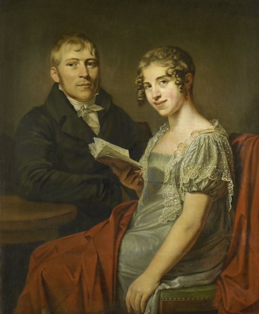 Hendrik Arend Van Den Brink And His Wife Lucretia Johanna Van De Poll Canvas Art - (18 x 24)