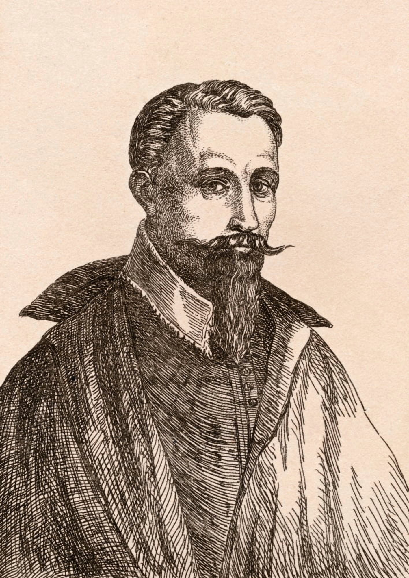 Hendrik Goltzius 1558-1617 Dutch Artist From 75 Portraits Of Celebrated Painters From Authentic Originals Etched By James Girtin Published London 1817 Canvas Art - Ken Welsh Design Pics (12 x 17)