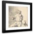 thumbnail image 1 of Hendrik Martensz. Sorgh 12x14 Black Modern Framed Museum Art Print Titled - Man Playing the Violin (1645), 1 of 5