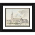 thumbnail image 1 of Hendrik Tavenier 14x12 Black Ornate Wood Framed Double Matted Museum Art Print Titled: Church in Broek in Waterland (1789), 1 of 5