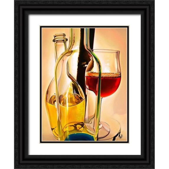 Heneuy, William 19x24 Black Ornate Wood Framed with Double Matting Museum Art Print Titled - Effet doptique