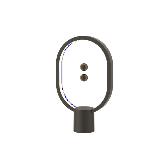 Heng Balance Lamp Ellipse Mini Plastic USB Chargeable, Dark Gray