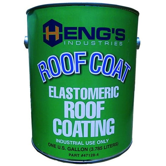 Heng's 47128-4, White Elastomeric Roof Coating, 128 oz