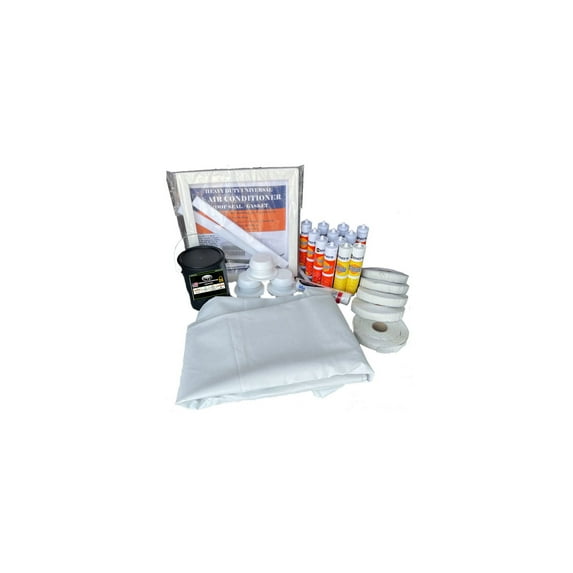 Heng's 9638TRKITW Deluxe Rolled TPO Membrane Plus Installation Kit - 9'6" x 38', White