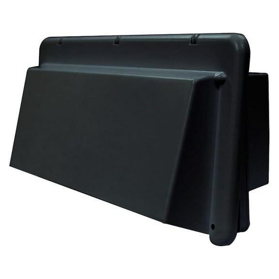 Heng's J116BKCN RV Range Exhaust Cover - Black Replacement Vent Damper - Keeps Out Rain & Dust - Manual Release - 13" x 6" x 2"