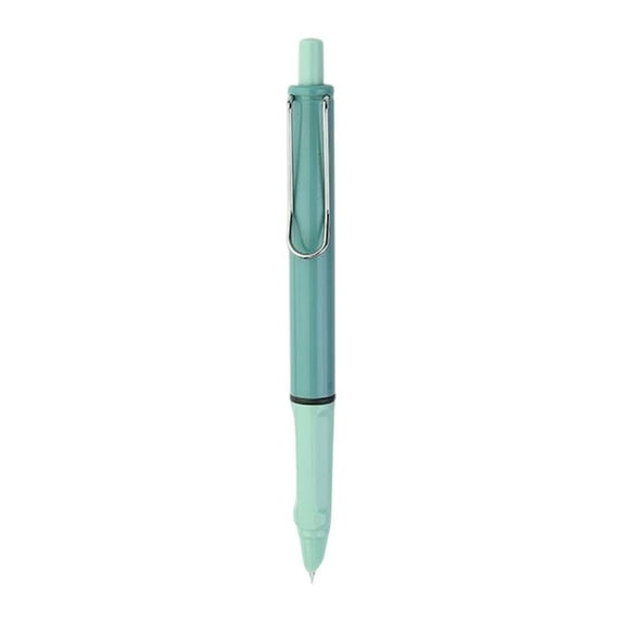 HengDidi 0.38mm Extra Fine Press-Type Fountain Pen - Retractable Dark Nib Writing Pen with Replaceable Ink Cartridges for Smooth Daily Writing (1-Piece) Turquoise