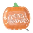 thumbnail image 1 of HengDidi 10-Pack Pumpkin Disposable Paper Plates 9-Inch Party Dessert Disposable Tableware for Festive Events, 1 of 6
