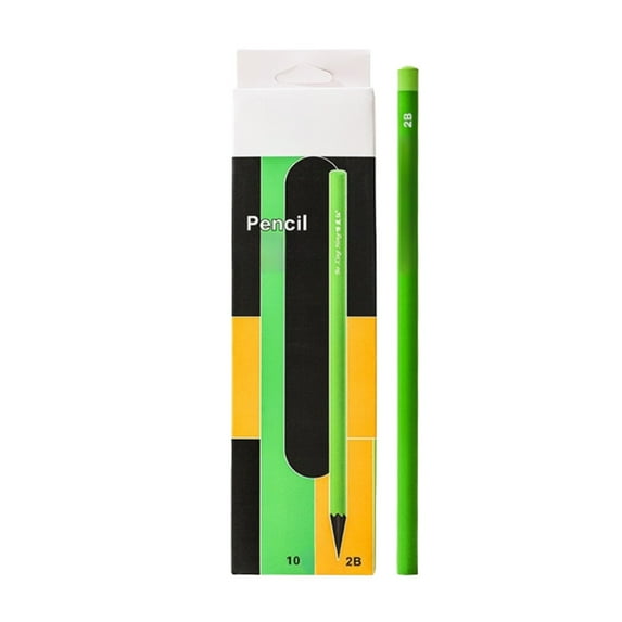 HengDidi 10-Pack Wooden Graphite Pencils Thick Core 2B/HB Grades for Drawing Sketching Writing Ergonomic Comfortable Professional Art Craft
