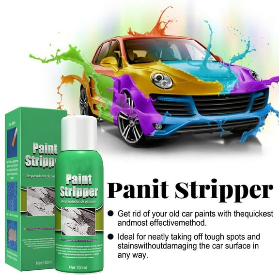 HengDidi 100ml Fast Paint Stripper Gel with Brush Set, Efficient Car Wheel and Metal Cleaner for Safe Surface Removal, Tool Kit Included