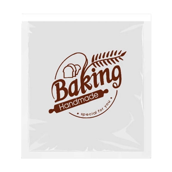 HengDidi 100pc Reusable Food Storage Bags with Self-Adhesive Seal Clear Bread Sack Sandwich Packaging Kraft Paper Grease Resistant Snack Pouch Containers