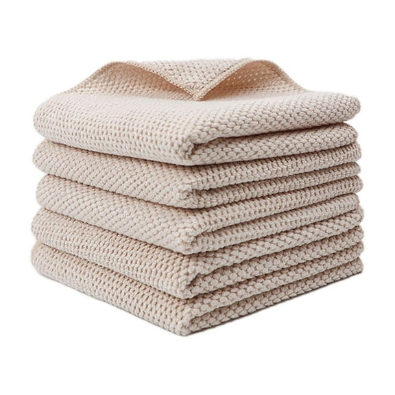 HengDidi 12"x12" High Absorbency Reusable Cleaning Cloths, Quick-Dry Dish Wipes for Countertops, Glass & Stainless Steel (3-Pack)