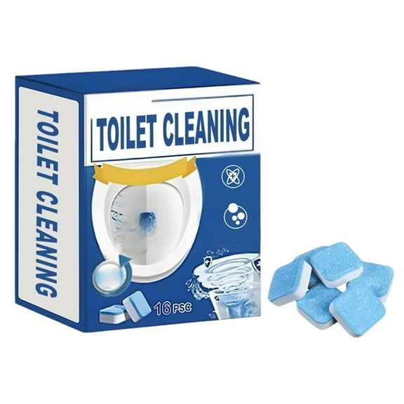 HengDidi 16-Pack Toilet Cleaner Tablets Set (1/2/3 Boxes), Powerful Formula for Removing Urine Stones and Limescale, Fresh Fragrance Foam Enhancer Bathroom Cleaner, Drop-in Easy Use Shine Restoration