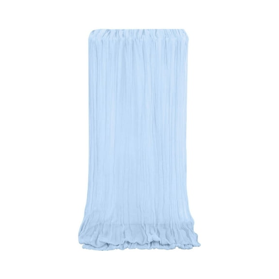 HengDidi 1pc Cheesecloth Table Runner Light Blue 10ft Gauze Cheese Cloth Pleated Gauze Table Flag Wedding Party Table Runner for Party Long Rustic Sheer Table Runners