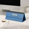 thumbnail image 1 of HengDidi 2025-2026 Horizontal Desk Calendar - 18-Month Planner with Punch Card Tracker - Coil-Bound Thick Paper Organizer - Home Office Decor & Scheduling Tool, 1 of 6